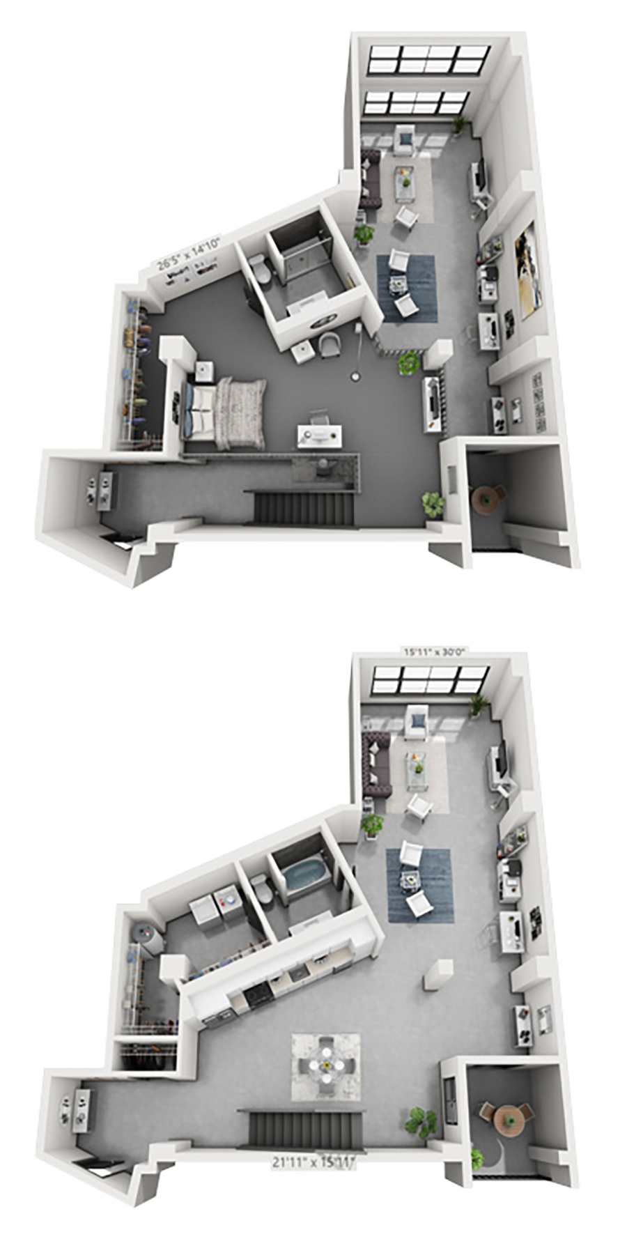 B20 plan is 2 bed, 2 bath and 1,884 square feet